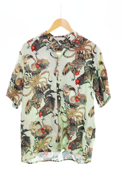 ニポアロハ NIPOALOHA RAYON SHORT SLEEVE ALOHA SHIRT アロハシャツ 緑 2 半袖シャツ グリーン 103MT-1549