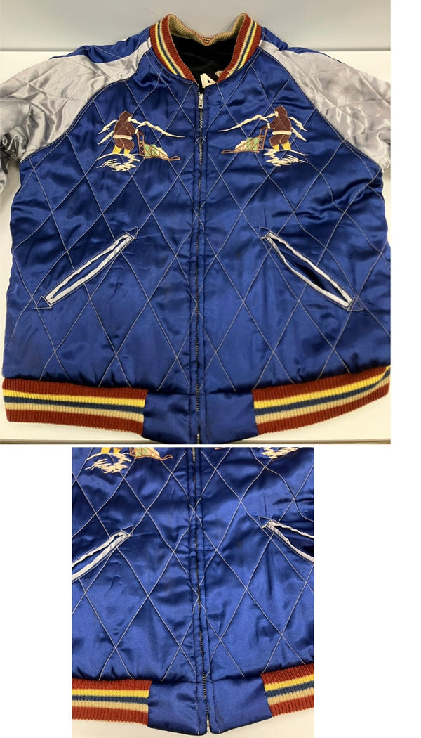 テーラー東洋 TAILOR TOYO 東洋エンタープライズ ALASKA 別珍 アラスカ スカジャン スーベニアジャケット 犬ぞり トナカイ ベロア リバーシブル TT10496 ジャケット ブラック Mサイズ 101MT-5113