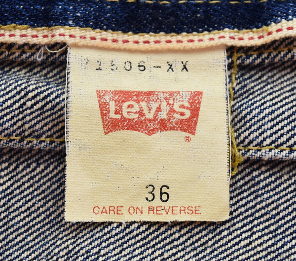 リーバイス Levi's 90s 日本製 71506XX デニムジャケット 1st  大戦モデル BIGE 90's ドーナツボタン ビッグE 36 ジャケット ブルー 103MT-3274