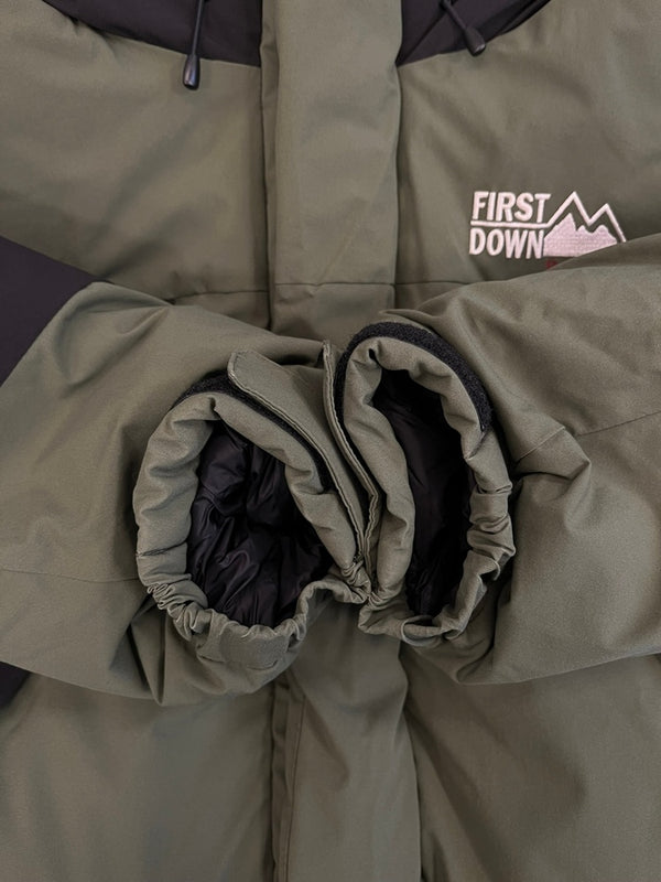 ファーストダウン FIRST DOWN FREAK’S STORE フリークスストア 別注 パネルショートダウンジャケット 642511C ジャケット カーキ Sサイズ 101MT-5089