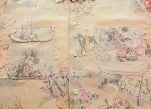 ラルフローレン RalphLauren 90s 総柄シャツ ロデオ柄 カウボーイ柄 猫目ボタン 10 長袖シャツ マルチカラー 103MT-2598