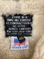 アヴィレックス AVIREX B-3 FLIGHT JACKET フライト ジャケット ムートン ボンバー USA製 アウター 薄茶色 サイズ 40 ジャケット 無地 ベージュ 104MT-823