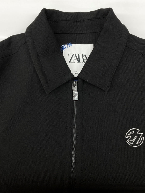 ザラ ZARA × ADER ERROR アーダー エラー Oversized Bomber Jacket オーバーサイズ ボンバー ジャケット A to Z アウター 黒 US M ジャケット ワンポイント ブラック 104MT-2090