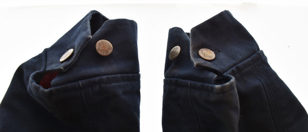 アベイシングエイプ A BATHING APE  00s 襟コーデュロイ ブランケットカバーオール ジャケット ネイビー Lサイズ 103MT-3516