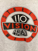 ヴィジョン ストリート ウェア VISION STREET WEAR 80s Vintage ヴィンテージ ロゴ スウェット 長袖 裏ボア スウェット グレー Lサイズ 101MT-2821