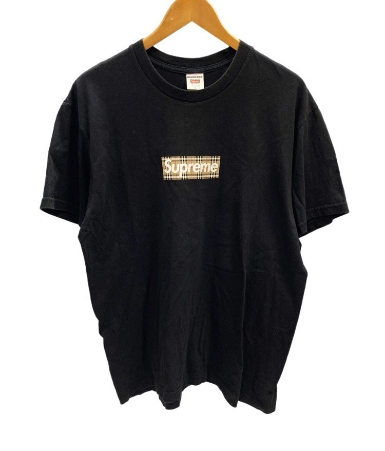 シュプリーム SUPREME × BURBERRY バーバリー 22SS Box Logo Tee Black 黒 半袖 Tシャツ ロゴ ブラック Lサイズ  101MT-2219 | 古着通販のドンドンサガール