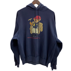 【曜日割引対象外】 ラルフローレン POLO RALPH LAUREN 90's 00's ポロベア パーカ ネイビー Lサイズ 201MT-4528 VB