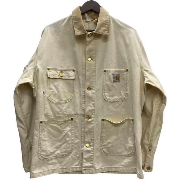 【曜日割引対象外】 カーハート Carhartt 80's 100th Anniversary ミシガンチョアコート 100周年記念 USA製 ジャケット ホワイト 201MT-4454 VB
