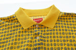 シュプリーム SUPREME 19SS Foulard Polo ロゴ 総柄 半袖ポロシャツ イエロー Mサイズ 103MT-2727