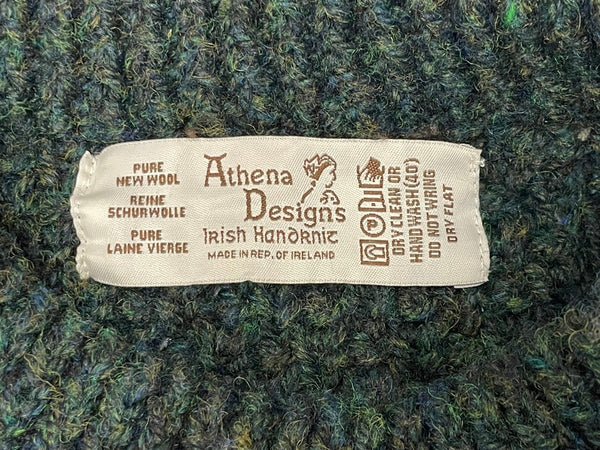 アテナデザイン Athena Designs ポップコーン編み ニット セーター グリーン 601LT-25