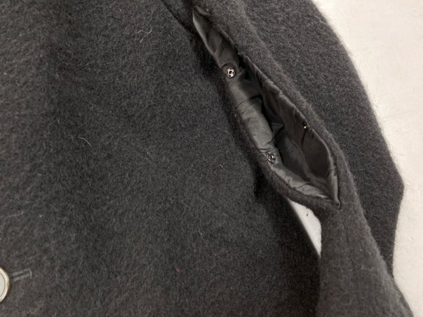 ヨウジヤマモト Yohji Yamamoto 3B テーラード TAILORED JACKET デザインジャケット ダメージ加工 ウール シルク混 シングル フレアスリーブ 日本製 BLACK 黒 FE-J14-139 ジャケット ブラック Sサイズ 104LT-178