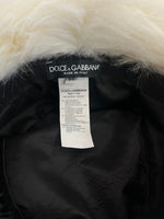 ドルチェ＆ガッバーナ Dolce&Gabbana ドルガバ ファー バケハ ロゴ 白 GH701A/GEU45I 帽子 レディース帽子 ハット ホワイト 101hat-148