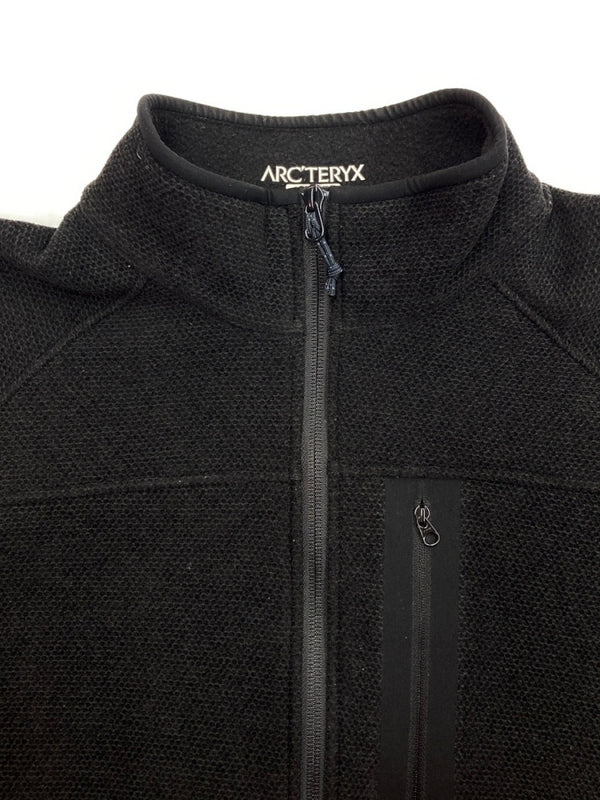 アークテリクス ARC’TERYX FLEECE JACKET フリース ジャケット POLARTEC サンウエスト期 ジップアップ アウトドア 黒 ジャケット ロゴ ブラック Sサイズ 104MT-1651