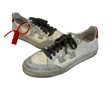 オフホワイト Off-White 2.0 'White Red' アローパッチ ユーズド加工 ローカットスニーカー OMIA042R20D390540120 メンズ靴 スニーカー ホワイト サイズ42 101sh-2054