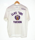 ヒルトン HILTON 70's  Bowling Shirt ボーリング シャツ 70s 70年代 MADE IN USA アメリカ製  半袖シャツ ホワイト Lサイズ 103MT-2692