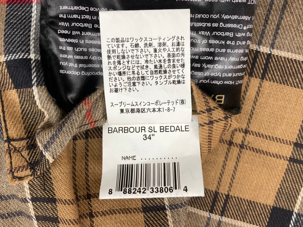 バブアー Barbour BEDALE SL WAXED COTTON ビデイル オイルドジャケット 3ワラント 黒 1902131 サイズ34 ジャケット 無地 ブラック 104MT-746