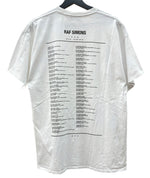 ラフシモンズ RAF SIMONS 18AW OUTER SPACE 半袖 カットソー クルーネック バックプリント スター 星 コットン MADE IN ITALY イタリア製 WHITE 白  182.125 19000-00010 Tシャツ ロゴ ホワイト Sサイズ 104MT-1814