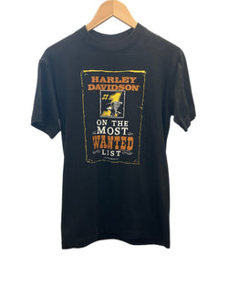 ハーレーダビットソン Harley Davidson 80s 80's SIGNAL USA製 Vintage ©1984 Motorcycles Number 1 On The Most Wanted List Tシャツ ブラック Mサイズ 101MT-2835