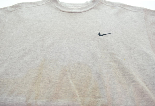 ナイキ NIKE 90s EURO LINE 刺繍ロゴ スウェット トレーナー  スウェット グレー Lサイズ 103MT-3160