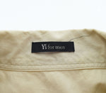 ワイズ Y's Y's for men OPEN COLLAR OVER SIZE SHIRT オープン カラー オーバー サイズ シャツ 半袖シャツ ベージュ 103MT-2653