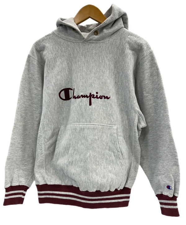 チャンピオン Champion 90s～ ヴィンテージ vintage 刺繍タグ リバースウィーブ REVERSE WEAVE US古着 USA製 リブライン スクリプトロゴ パーカ グレー Mサイズ 101MT-3458