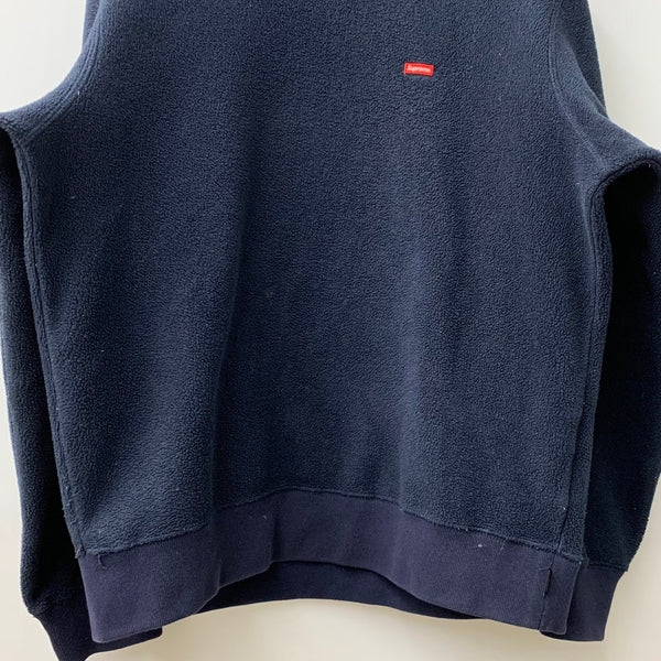 シュプリーム SUPREME Polartec Small Box Crewneck スウェット ネイビー Mサイズ 201MT-4764