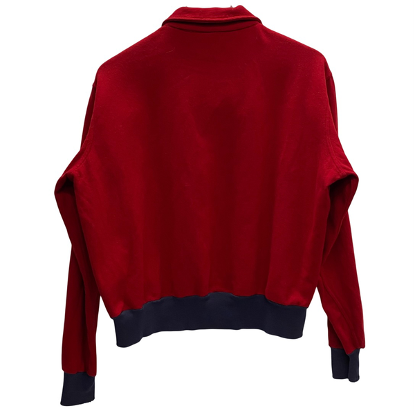 【曜日割引対象外】 ヴィンテージ vintage 40's BRENT ウール プルオーバー ポロシャツ スウェット レッド Lサイズ 201MT-4576 VB