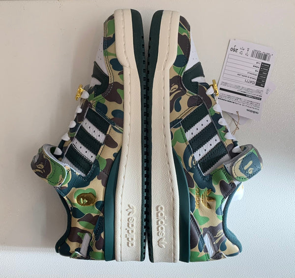 アディダス adidas × A BATHING APE Forum 84 Low 30th Anniversary "Green Camo" ID4771 メンズ靴 スニーカー グリーン 26.0cmサイズ 201-shoes1106