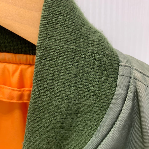 アルファインダストリーズ ALPHA INDUSTRIES 90s 90年代 MA-1 20004-221 ジャケット グリーン Sサイズ 201LT-427