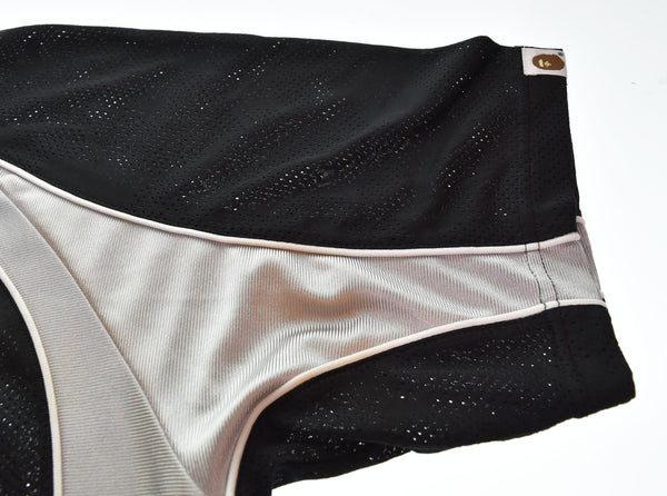 アベイシングエイプ A BATHING APE ソリッドカモジャカードマルチフットボールジャージ 001CSL301312M ロンT ブラック Mサイズ 103MT-3014