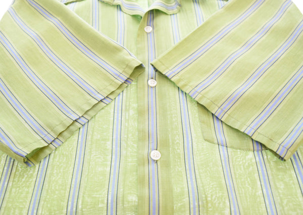 ヴィンテージ Vintage 70s TOWN CRAFT PENNYS 70's コットンポリ 半袖シャツ グリーン Lサイズ 103MT-2913