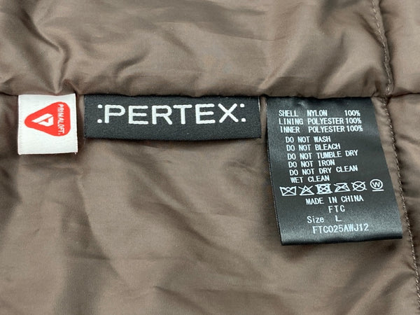 エフティーシー FTC PERTEX NYLON LIGHT JACKET パーテックス ナイロン ライト ジャケット 茶 FTC025AWJ12 ジャケット ロゴ ブラウン Lサイズ 104MT-2300