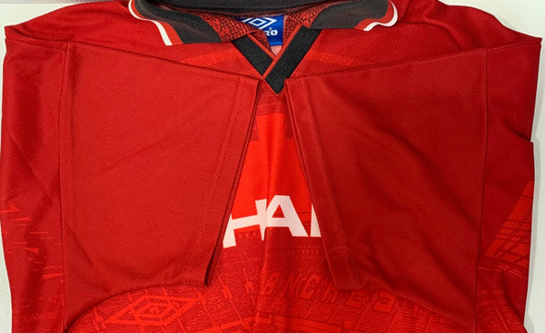 アンブロ UMBRO マンチェスターユナイテッド ゲームシャツ サッカー フットボール 半袖カットソー レッド XLサイズ 201MT-3805