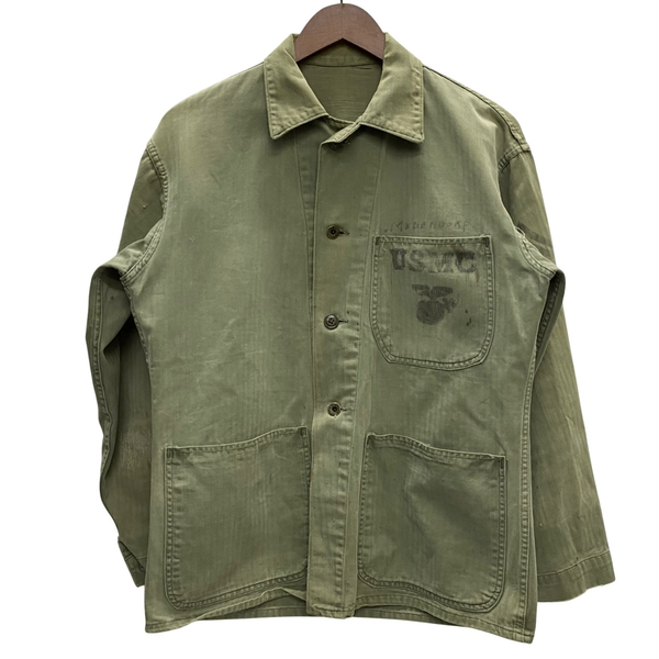 【曜日割引対象外】 ヴィンテージ vintage 40's USMC P-47 HBT ジャケット カーキ 201MT-3744 VB
