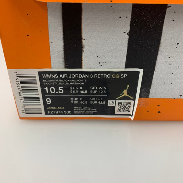 ナイキ NIKE NINA CHANEL ABNEY AIR JORDAN 3 RETRO OG SP FZ7974-300 メンズ靴 スニーカー グリーン 27.5cmサイズ 201-shoes1483