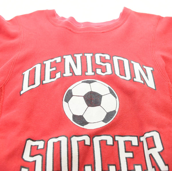 チャンピオン Champion REVERSE WEAVE リバースウィーブ DENISON SOCCER サッカーボール プリント スウェット 赤 スウェット プリント レッド Sサイズ 103MT-360