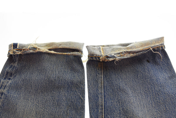 リーバイス Levi's 70's 501 66 Single 66前期 75年製 ボタン裏 6 VINTAGE ヴィンテージ スモールe リペア 均等V デニム ブルー W34L33 103MB-575