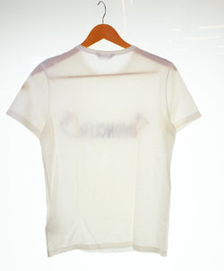 モンクレール MONCLER ロゴ プリント 半袖Tシャツ 白  D20918025250 8390Y 2 Tシャツ ホワイト 103MT-2854