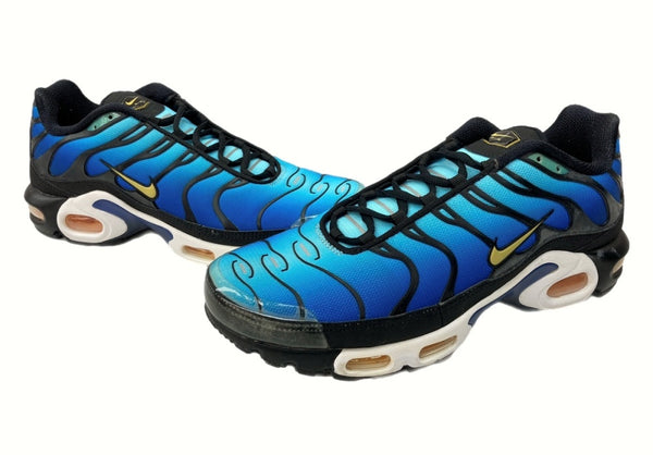 ナイキ NIKE 18年製 AIR MAX PLUS HYPER BLUE エア マックス プラス ハイパーブルー  ローカット シューズ 青 黒 BQ4629-003 メンズ靴 スニーカー ブルー 28cm 104-shoes558