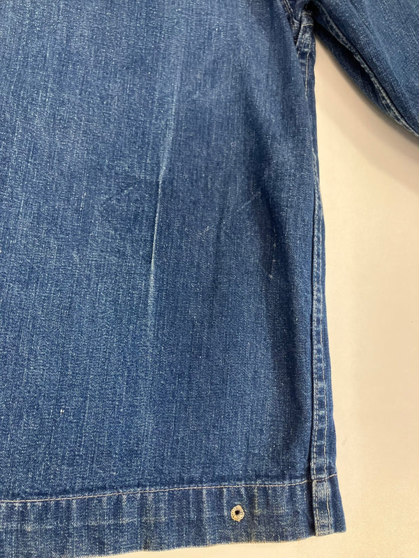 ミリタリー MILITARY 50’s 50年代 Vintage ヴィンテージ US NAVY アメリカ軍 デニム ショールカラー ヘチマ襟 カバーオール - ジャケット ブルー 101MT-4177