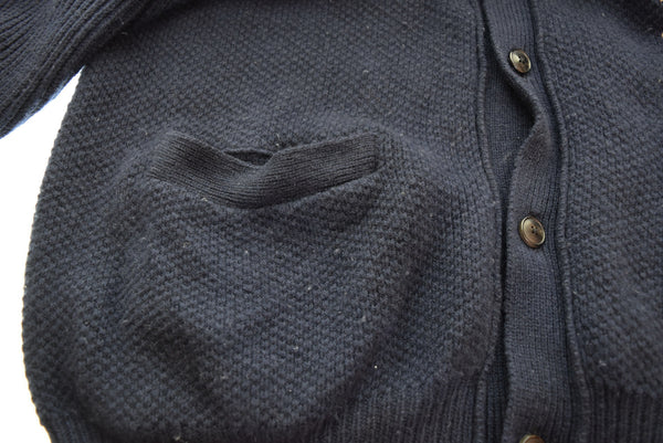 クオン KUON マルチパターンカーディガン  ハンドステッチ 142KNO12900 カーディガン ネイビー 3Lサイズ 103MT-2688