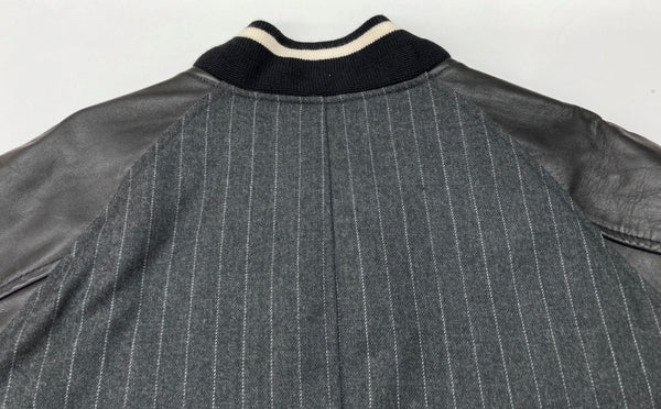 ステューシー STUSSY × fragment フラグメント Varsity jacket バーシティ ジャケット スタジャン 黒 ジャケット 無地 ブラック Lサイズ 104MT-2064