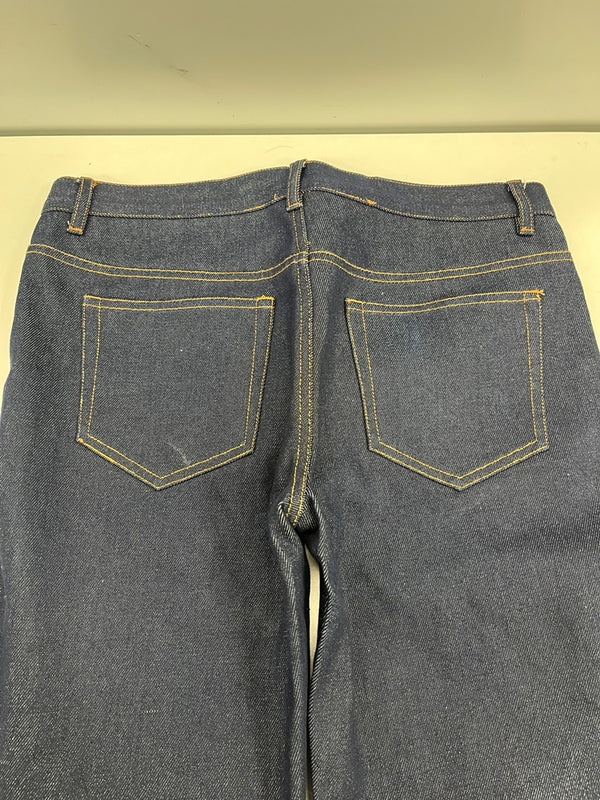 リベンジ REVENGE デニムパンツ インディゴ 刺繍ロゴ y2k 青 デニム ブルー Sサイズ 101MB-758