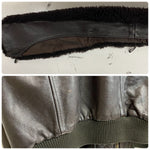 【曜日割引対象外】 リーバイス Levi's 90's 襟ボア付き 韓国製 レザージャケット フライト ジャケット ブラウン XLサイズ 201MT-4883 VB