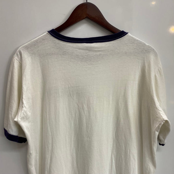 【曜日割引対象外】 チャンピオン Champion 80's USAFA トリコタグ USA製 リンガー Tシャツ ホワイト Lサイズ 201MT-4064 VB