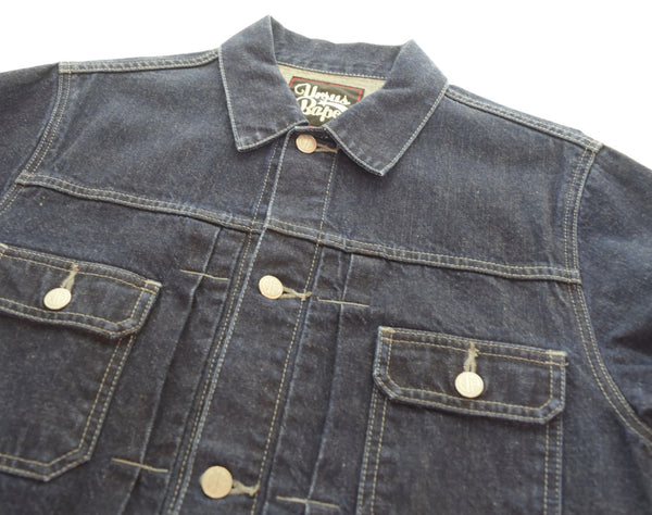 アベイシングエイプ A BATHING APE URSUS BAPE デニムジャケット Gジャン 青 003LJ9601003 ジャケット ブルー Lサイズ 103MT-2312