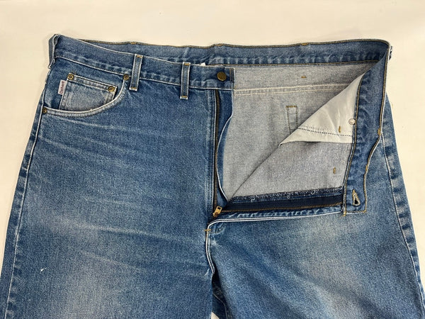 カーハート Carhartt Denim Pants デニムパンツ ジーンズ テーパード 青 USA製 アメリカ製 B160 DST デニム ブルー W44×L34 101MB-666