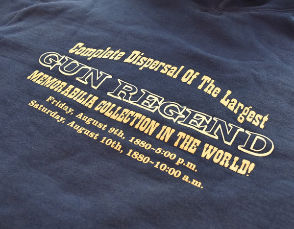 フラットヘッド THE FLAT HEAD GUN REGEND ハーフジップフーディー 両面プリント パーカ ネイビー Lサイズ 103MT-3420