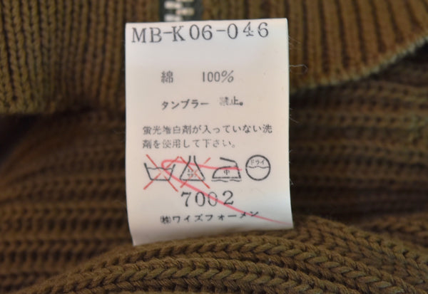 ワイズ Y's Y’s for men 90年代 ジップベスト 茶タグ ベスト ブラウン 103MT-3367