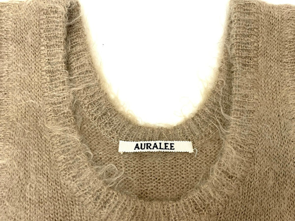 オーラリー AURALEE BRUSHED SUPER KID MOHAIR KNIT TANK A24AT06KM ベスト ベージュ 1 601LT-22
